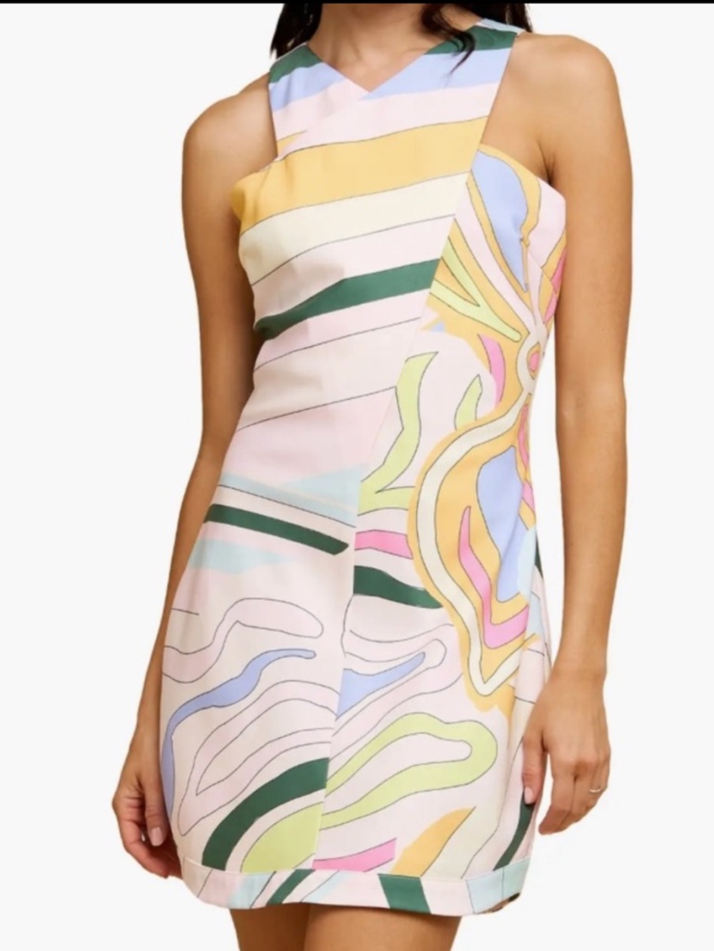 Ericka halter dress Women’s size Small Color block - Picture 8 of 9
